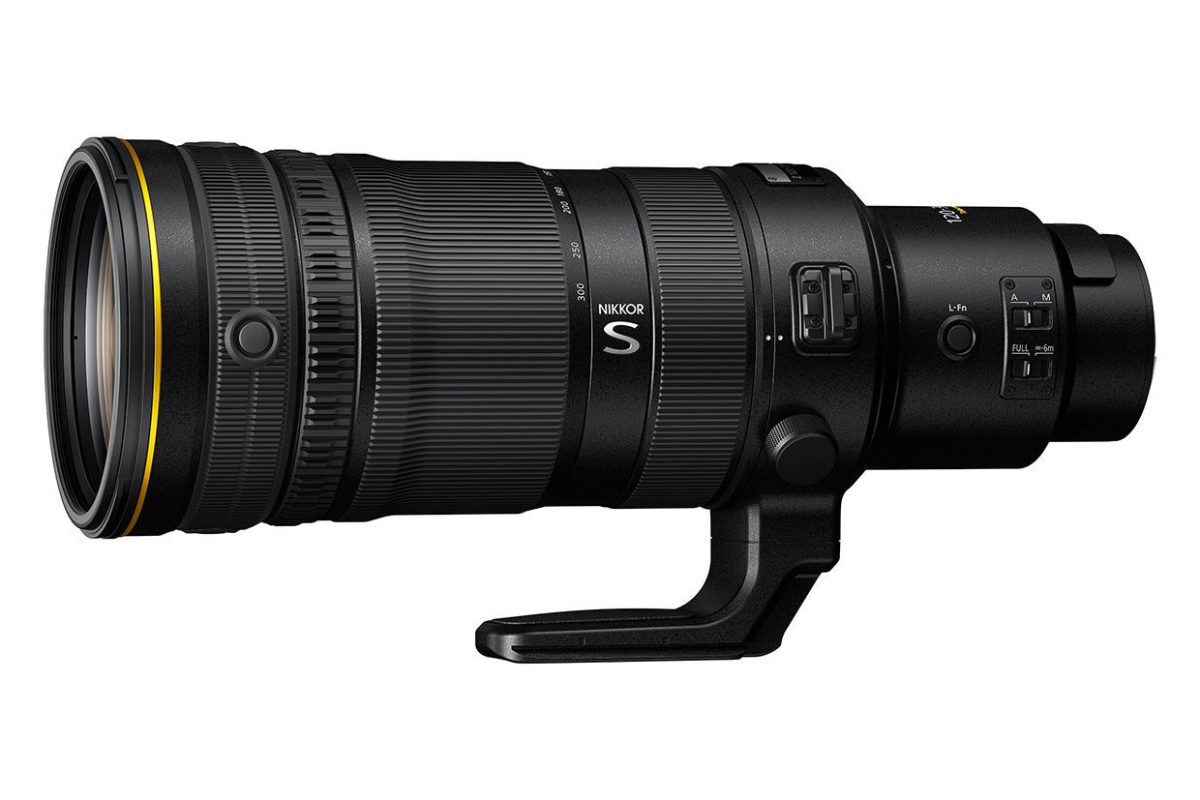 Official Nikon NIKKOR Z 120-300mm f/2.8 TC VR S lens with tripod collar and built-in teleconverter switch